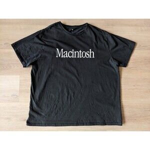 Vintage Official Apple Macintosh Computer Logo T Shirt 2XL Single Stitch RARE